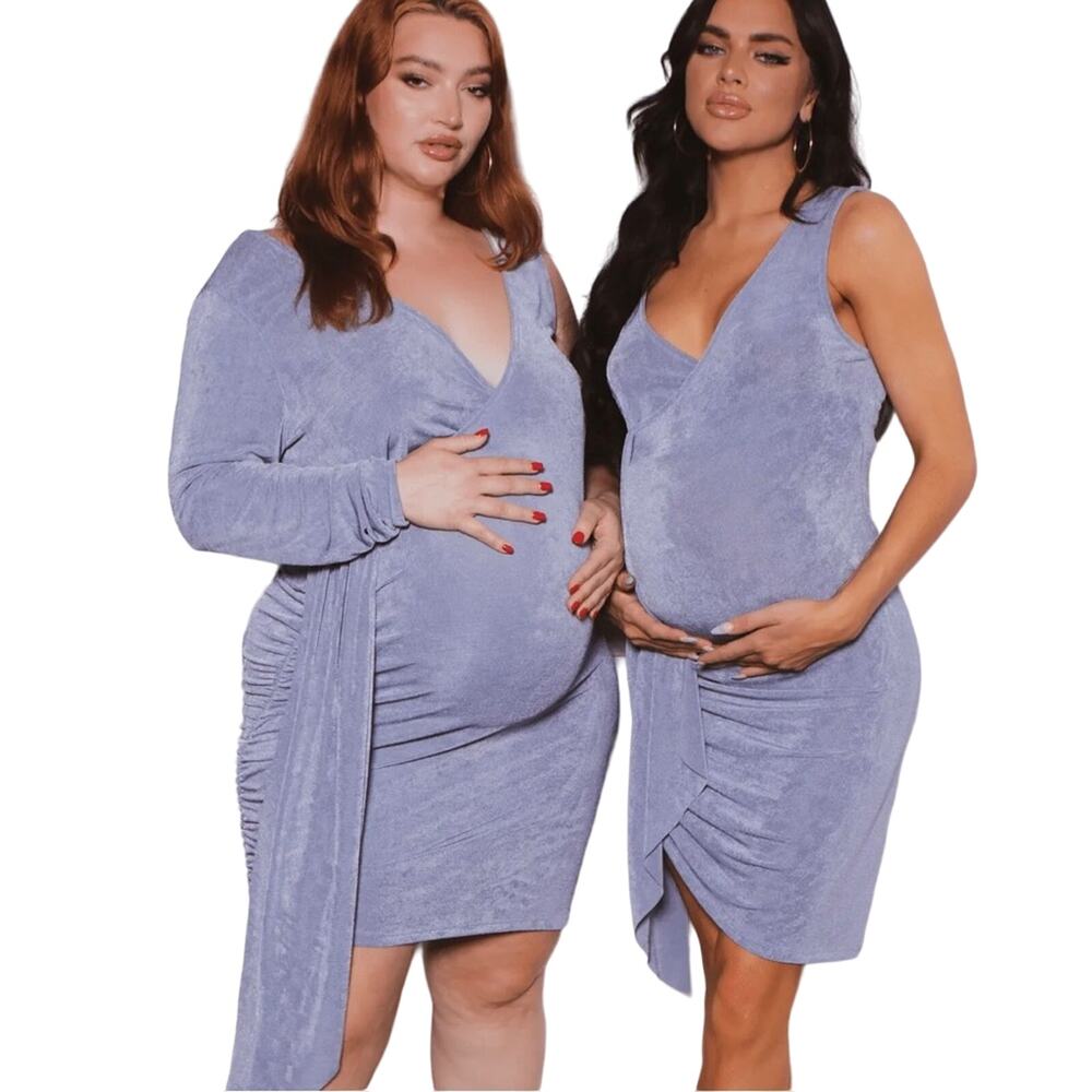 NWT Bump Biddy Maternity Sash One Sleeve Dress Size Small